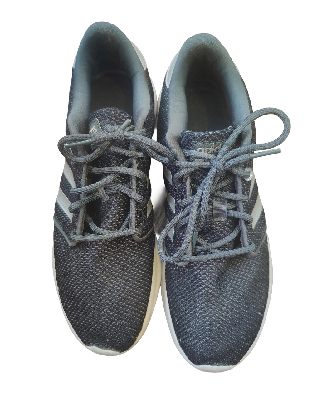 adidas Men's Navy and White Lightweight Running Sneakers 9.5